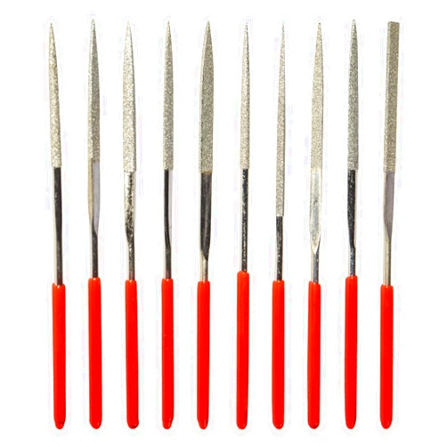 Cheerock 10Pcs Bass Guitar File Set Fret Nut Files with Blue PVC Carry Bag Luthier Tools for Guitar Violin Bass