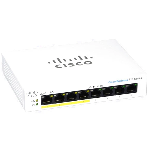 Cisco Business CBS110-8PP-D Unmanaged Switch | 8 Port GE | Partial PoE | Desktop | Ext PS | Limited Lifetime Protection (CBS110-8PP-D-NA)