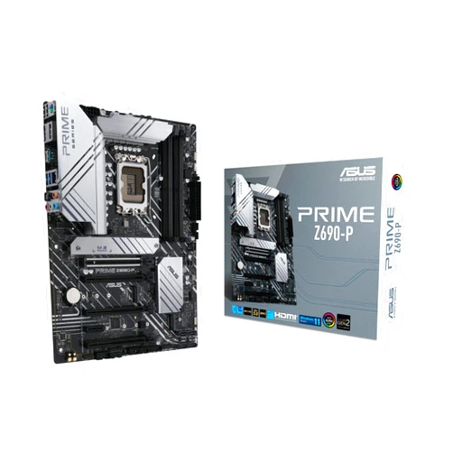 ASUS Prime Z690-P LGA 1700 (Intel 12th Gen) ATX Motherboard (PCIe 5.0, DDR5,14+1 Power Stages,3X M.2,2.5Gb LAN,V-M.2 e-Key,Front Panel USB 3.2 Gen 1 USB Type-C,Thunderbolt 4 Support,Arua Sync)