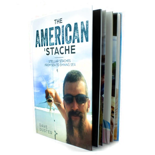 Gears Out The American Mustache - Funny Hardcover Coffee Table Book Featuring Hilarious Mustache Photos, Americana Humor, Customizable Pages - Unique Gag Gift for Men, Brothers, and Dads