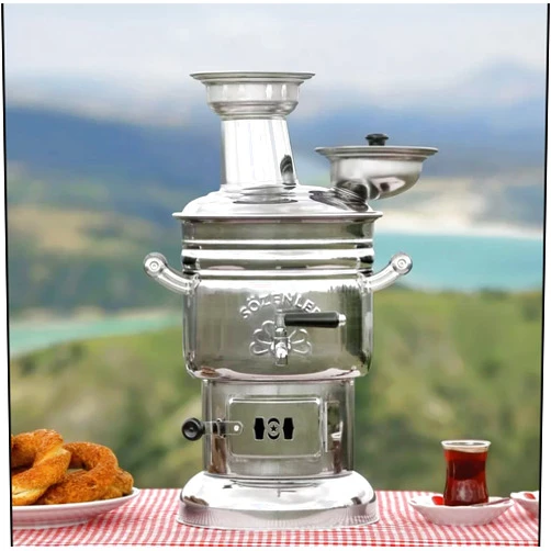 Tubibu Samovar Free Energy Water Heater TEAPOT NOT INCLUDED 4l /150 Oz Semaver Samavar Boat Camping Hiking Hunting Yachting Tea Kettle (4-LT)