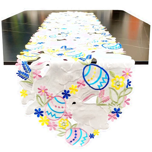 LeLehome Easter Spring Table Runner 14