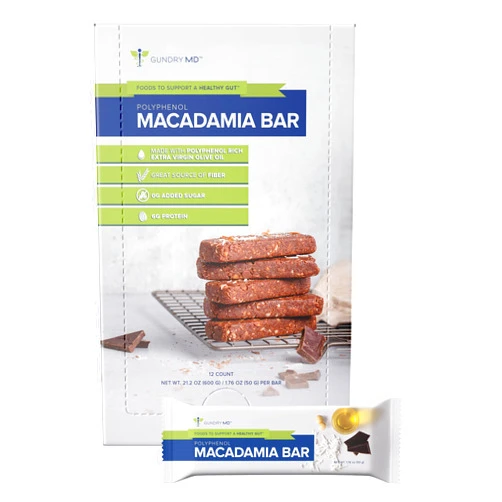 Gundry MD Polyphenol Rich Macadamia Nut Bars, 12 Pack