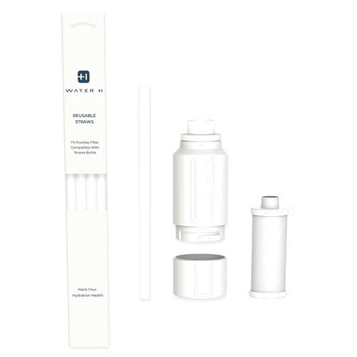 WATERH Replacement Straws for Stanley 40 oz Tumbler, Reusable Straws Compatible with Stanley Cup, Vita Smart Water Bottle, BPA-Free Plastic Straws with Water Filter (1 Filter + 5 Straws)