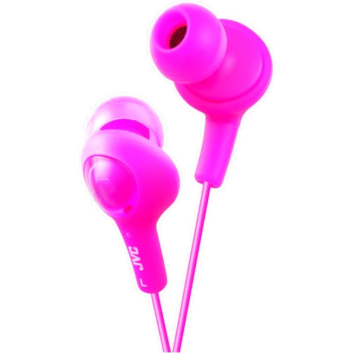 JVC HAFX5P Gumy Plus Inner Ear Headphones (Pink)