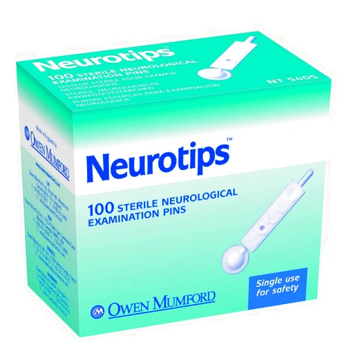 Owen Mumford Neurotips Peripheral Neuropathy Examination Pins, White & Red, 100 Count