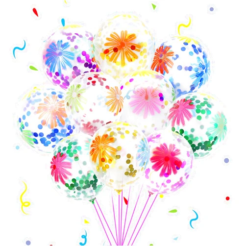 BigButer 12 Inches Colorful Flower Balloon Birthday Party Balloons Decorations Luau Party Decoration Tropical Themed Party Supplies Tea Party Decoration Garden Decor Jungle Beach Party Baby Shower Decoration