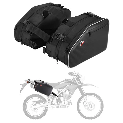 KEMIMOTO Motorcycle Saddlebags, Large Capacity Storage Saddlebags with Rain Covers for Motorcycle Dirt Bike Dual Sport Motorcross Motorbike Racing Mountain Off-Road 24L