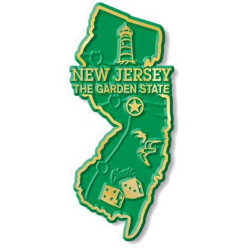 Classic Magnets New Jersey Small State Magnet by Classic Magnets, 1.3