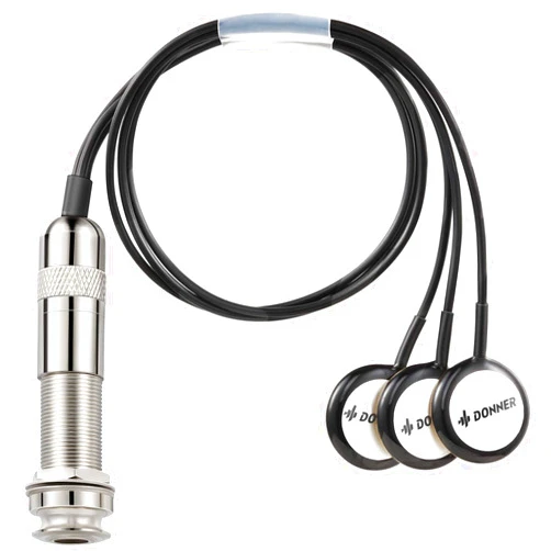 Donner Acoustic Guitar Pickup, DSS-3 Guitar Pickups Sound Seeker Pure Sound Transducer for Cello Banjo Ukulele Mandolin Guitar Microphone Pickup