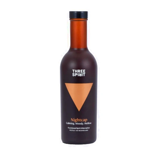 Three Spirit Non-Alcoholic Alternative Spirit - The Nightcap, 50cl | Alt-Whiskey | Unwind & Chillout with Adaptogens, Valerian, Hops & Lemon Balm | Award Winning Active Botanical Gluten Free & Vegan