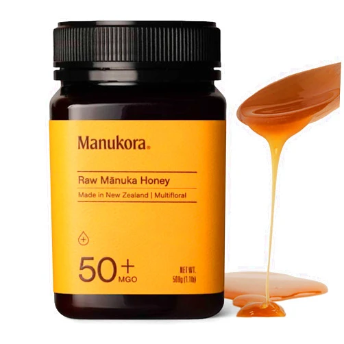 Manukora Raw Manuka Honey, MGO 50+, New Zealand Honey, Non-GMO, Traceable from Hive to Hand, Daily Wellness Support - 500g (1.1 Lb)