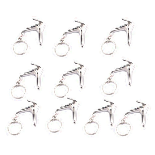 AAProTools Set of 10 Pcs Speculum Keychain Stainless Steel - Gift for Doctor & Midwife