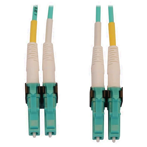Tripp Lite Switchable Fiber Cable, 400G Duplex Multimode 50/125 OM4 (LC Duplex-PC/LC Duplex-PC), Round LSZH Jacket, Aqua, 2 Meters / 6.6 Feet, Lifetime Limited Manufacturer's Warranty (N820X-02M-OM4)
