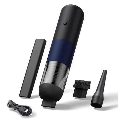 BENJEN Mini Portable Vacuum Cleaner,Small Handheld Vacuum Cordless USB Rechargeable,Dust Buster and Blower 2 in 1,for Desktop Dust,Pet Hair,Keyboard,Car Interior(Black Blue)