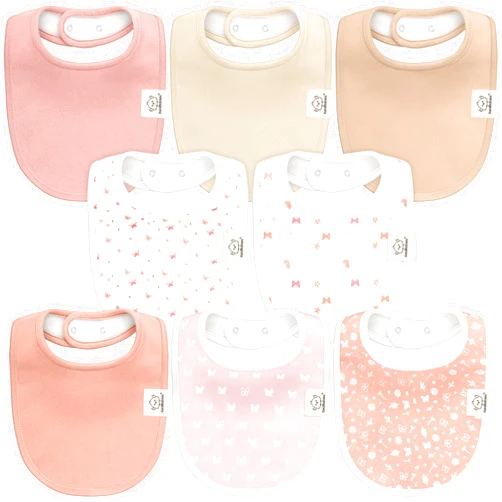 KeaBabies 8-Pack Organic Baby Bibs for Boys, Girls - Soft Cotton Drooling and Teething Baby Bibs, Baby Girl Bibs, Baby Boy Bibs, Baby Drool Bibs for Baby Girl, Boy, Newborn Infant Bibs (Butterflies)
