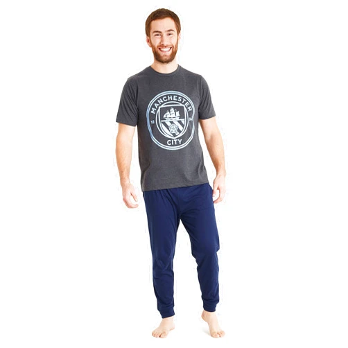 Manchester City FC Mens Long Pajama Set, T-Shirt and Long Pants - Mens Gifts