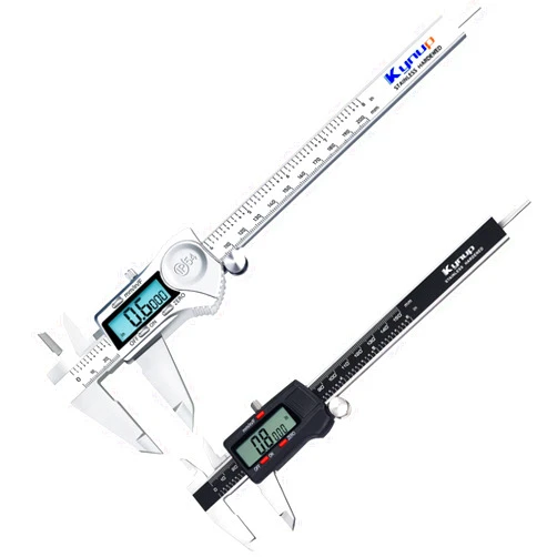 Kynup Caliper, Digital Caliper, Caliper Measuring Tool with Stainless Steel, Easy Switch from Inch Metric Fraction, Large LCD Screen, IP54 Waterproof Protection Design