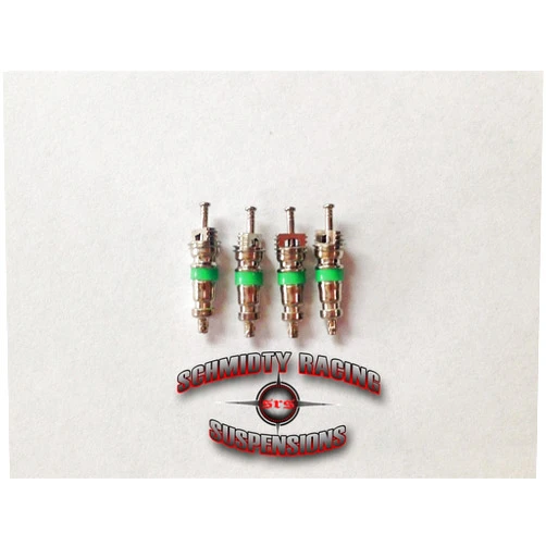 Schmidty Racing Suspensions Schrader Valve Cores - High Pressure/High Heat - Green Buna