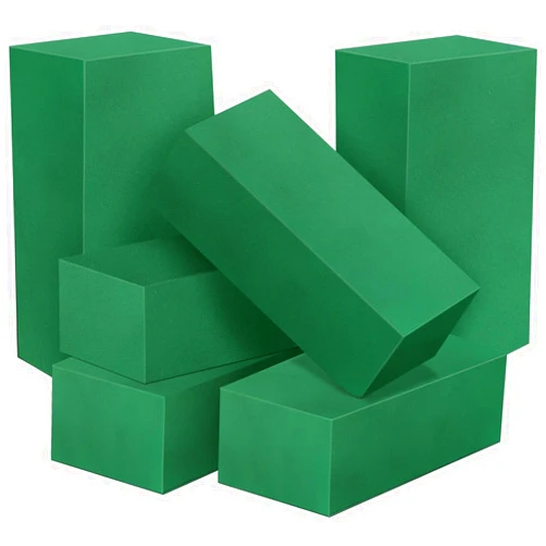 Audab 6 Pcs Floral Foam Blocks for Flower Arrangement, Wet and Dry Green Floral Foam for Wedding, Birthdays, Home Decorations (Small Size 5.5” L x 3.1” W x 1.7” H)