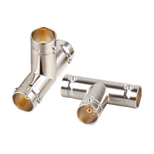 MOOKEERF 2PCS BNC Splitter Adapter 75 Ohm BNC Female to Dual Female Splitter 1 in 2 Out for SDI HD-SDI Scope CCTV Security System Monitor Connector