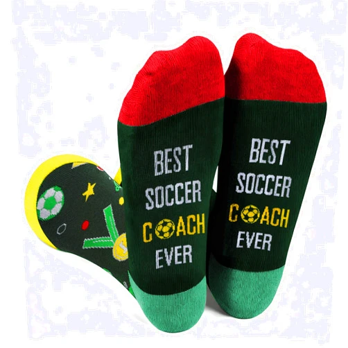 QONCV Soccer Gifts, Soccer Coach Gifts Socks for Women Men Appreciation Thank You Halloween Christmas Birthday Valentines Presents Accessories