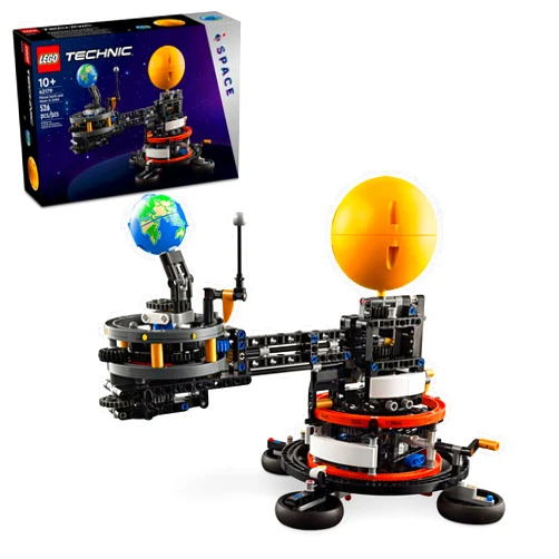 LEGO Technic Planet Earth and Moon in Orbit Building Set, Outer Space Birthday Gift for 10 Year Olds, Solar System Space Toy for Imaginative, Independent Play, Space Room Décor for Boys & Girls, 42179