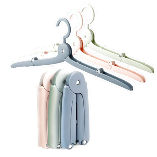 umissfun Folding Clothes Hangers, Travel Clothes Hanger Portable Folding Clothes Hangers and Save Space for Both Family and Travel 6 Pcs