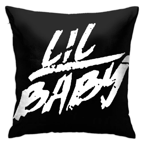 Kingscom Lil Rapper Baby Singer Pillowcase Decorative Pillow Covers 18x18 inch Square Cushion Case for Living Room Bedroom Sofa Cars