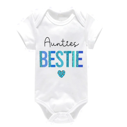 EZCLASSY-Auntie's Bestie - My Aunt and I Got in Trouble Today - Cute Infant One-Piece Baby Bodysuit One-Piece Clothes