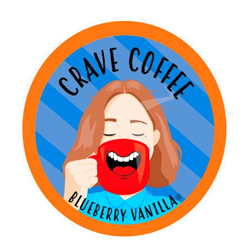 Crave Beverages Flavored Coffee Pods Compatible with 2 K-Cup Brewers, Blueberry Vanilla, 40 Count