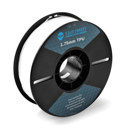 SainSmart 87A TPU Filament 1.75mm Flexible TPU 3D Printer Filament 1kg Spool, Natural