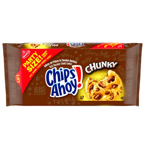 Chips Ahoy! Chunky Chocolate Chip Cookies, Party Size, 24.75 oz