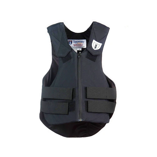 TIPPERARY EQUESTRIAN Horse Riding Eventing Vest - Ride-Lite - English Style Protective Horseback Riding Apparel - Ultra Flexible Fit Body Protector - Black - TL