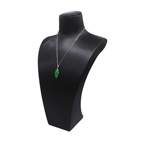 BNNP Jewel Tower Jewel Tree Black Leatherette Jewelry Easel Necklace Display Bust 3-Dimensional Jewelry Stand Necklace Pendant Chain Jewelry Bust Display Holder for Home Bedroom Jewelry Tree Stand Tray ( S