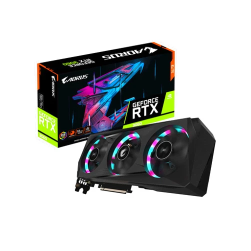 GIGABYTE AORUS GeForce RTX 3060 Elite 12G (REV2.0) Graphics Card, 3X WINDFORCE Fans, 12GB 192-bit GDDR6, GV-N3060AORUS E-12GD Video Card