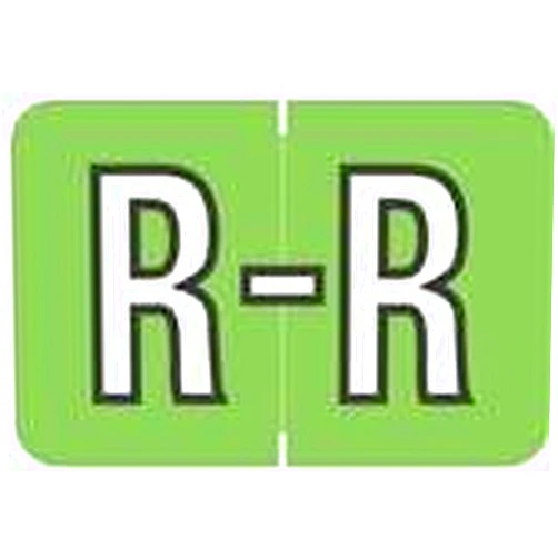Www.filingsupplies.com Barkley Systems Alphabetic Labels - FABKM Packs (Sheets) R- Green
