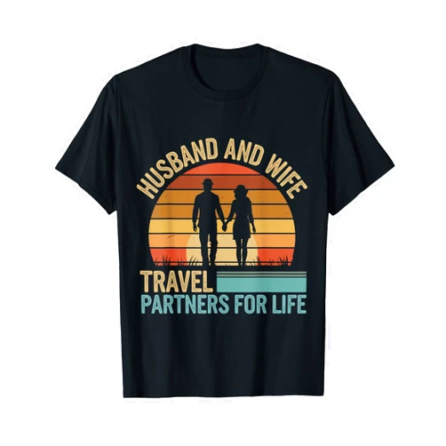 Couple matching outfits for vacation co tee outfit couple matching husband and wife travel partners for life T-Shirt