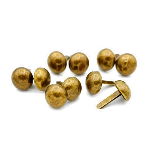 CRAFTMEMORE Round Brads Purse Feet Handbag Nailheads Spike Prong Studs 15MM 18MM 20MM 22MM 50 PCS (15 mm (≈5/8