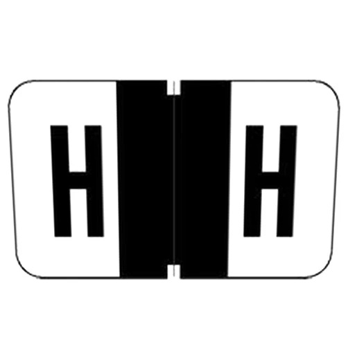 Doctor Stuff - File Folder Labels, Alphabet Letter H, Jeter 7100 - JTAM Series Compatible Alpha Stickers, Black, 15/16