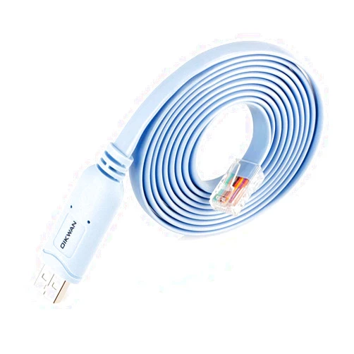 OIKWAN USB Console Cable,USB to RJ45 Console Cable for Cisco Routers/AP Router/Switch Windows, Mac, Linux(1.8m,Blue)