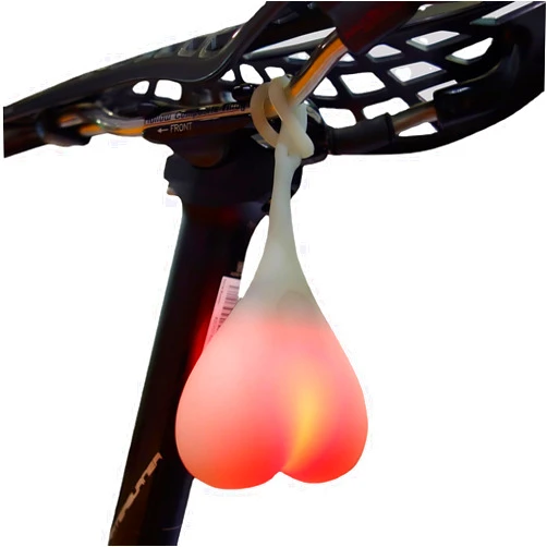 TOUGVTVI Bicycle Tail Pendant, Rear Bike Light for Night Riding, Easy to Mount on Any Bike, Funny Bicycle Tail Light in Egg Shape