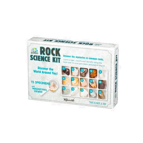 Toysmith STEM Toy Rock Science Kit Geology Mineral Specimen For Kid Geologists