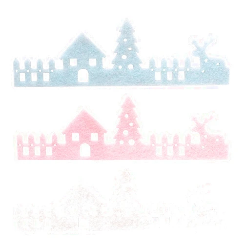 Uitndvyte 3pcs Christmas Decoration Foam Fence Shopping Mall Wall Sticker Window Ice Strip