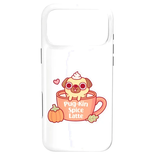 Pug Pugkin Pumpkin Spice Latte Halloween Apparel Cute Pug Pugkin Pumpkin Spice Latte Funny Halloween Girl Kid Case for iPhone 17 Pro Max