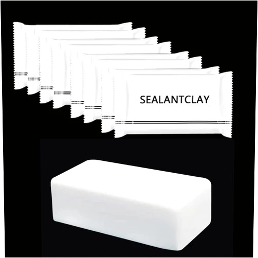 ZXFUTURE Pack of 8 White Seal Putty Waterproof Duct Seal Repair Sealing Clay, Quick Mending Mud for Drain Connection, Wall Hole, Air Conditioning Hole