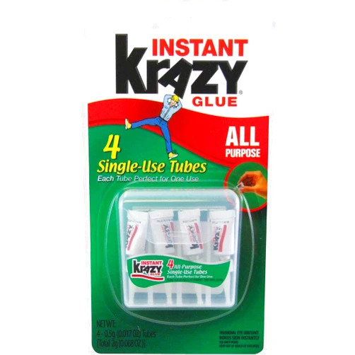 Krazy Glue Instant All Purpose Single Use Tubes 4 ea