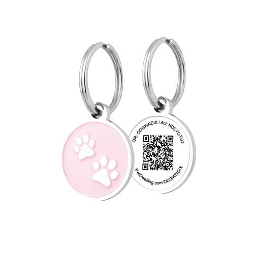 Pet Dwelling Gem Series QR Code Pet ID Tag for Dogs & Cats – Instant Pet Profile Access, Scan Email Alerts & Location Notifications – Perfect for Small to Medium Pets