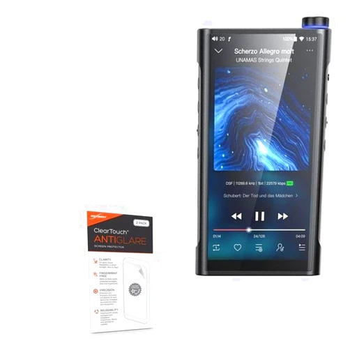 BoxWave Screen Protector Compatible with FiiO M15S - ClearTouch Anti-Glare (2-Pack), Anti-Fingerprint Matte Film Skin