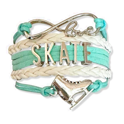 Infinity Collection Figure Skating Bracelet, Figure Skating Jewelry, Ice Skating Jewelry, Ice Skate Charm Bracelet - Figure Skating Gifts for Her